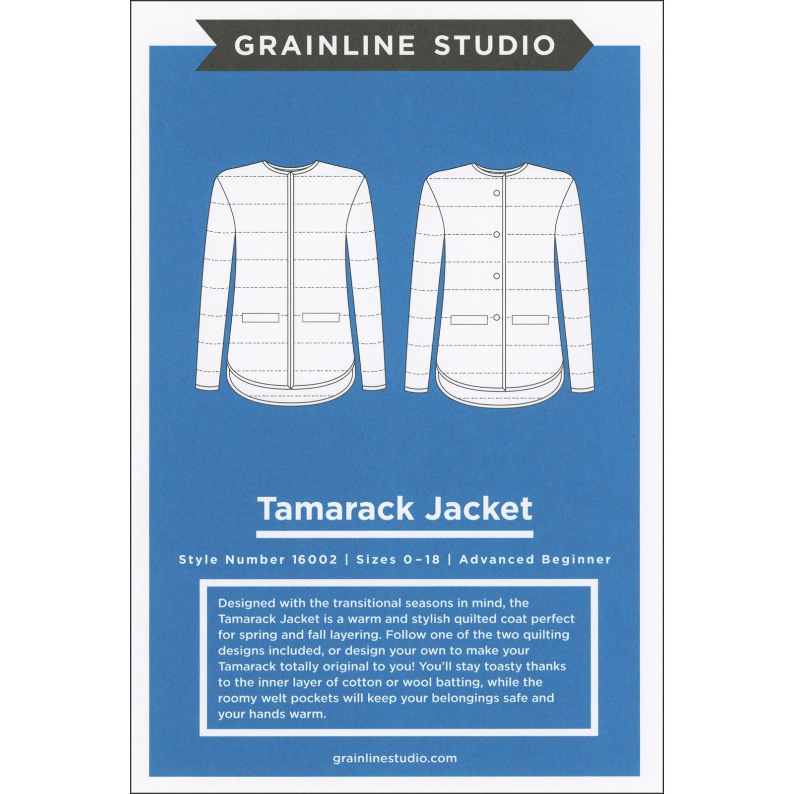 Tamarack Jacket  a Grainline Studio Sewing Pattern
