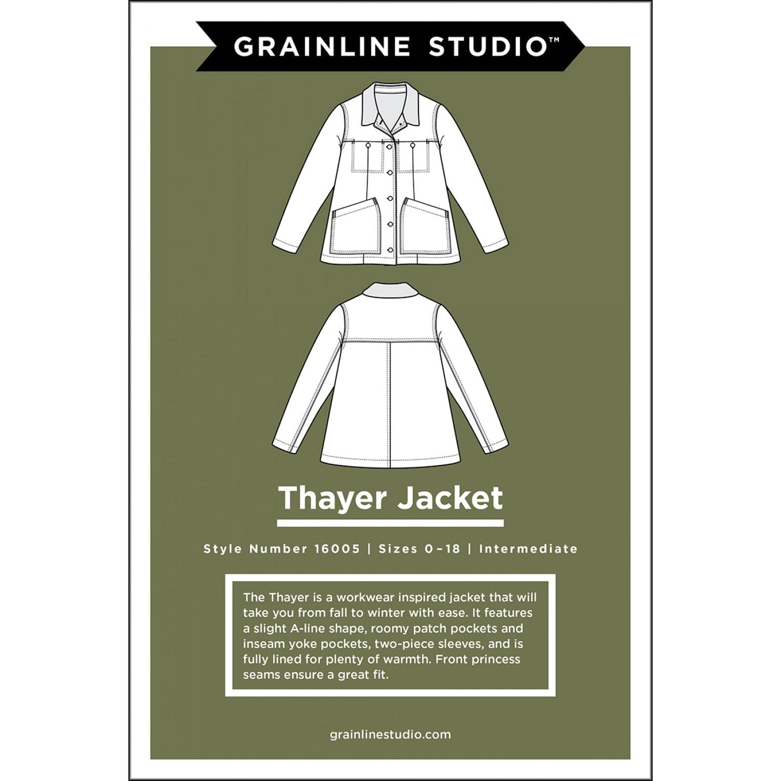 Thayer Jacket a Grainline Studio Sewing Pattern