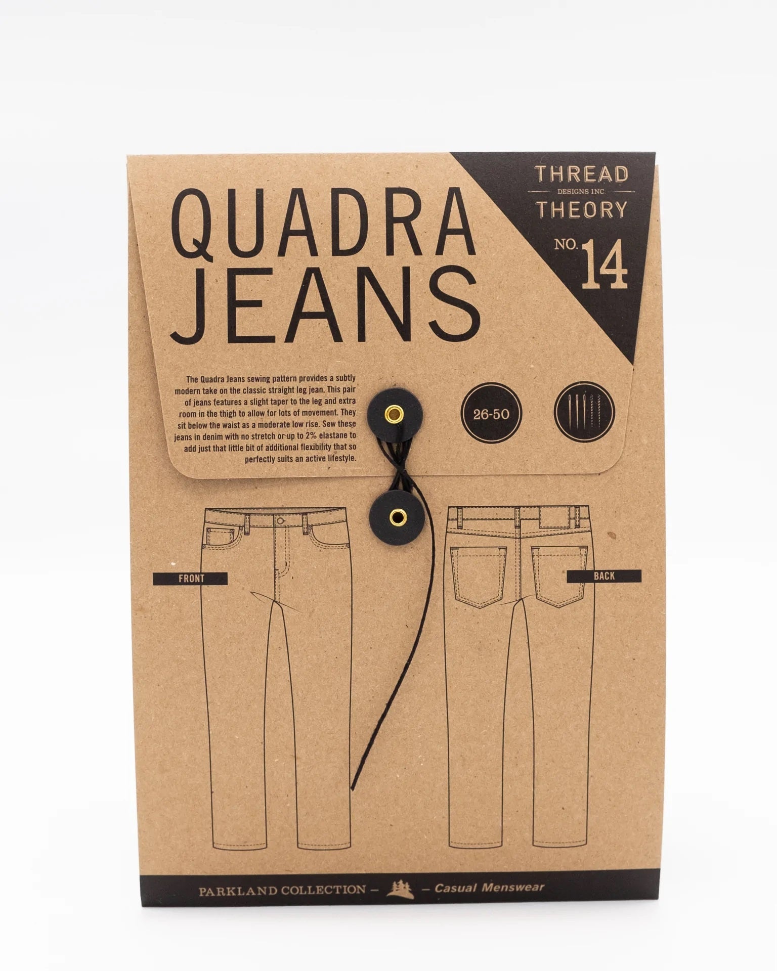 Quadra Jeans Pattern by Thread Theory
