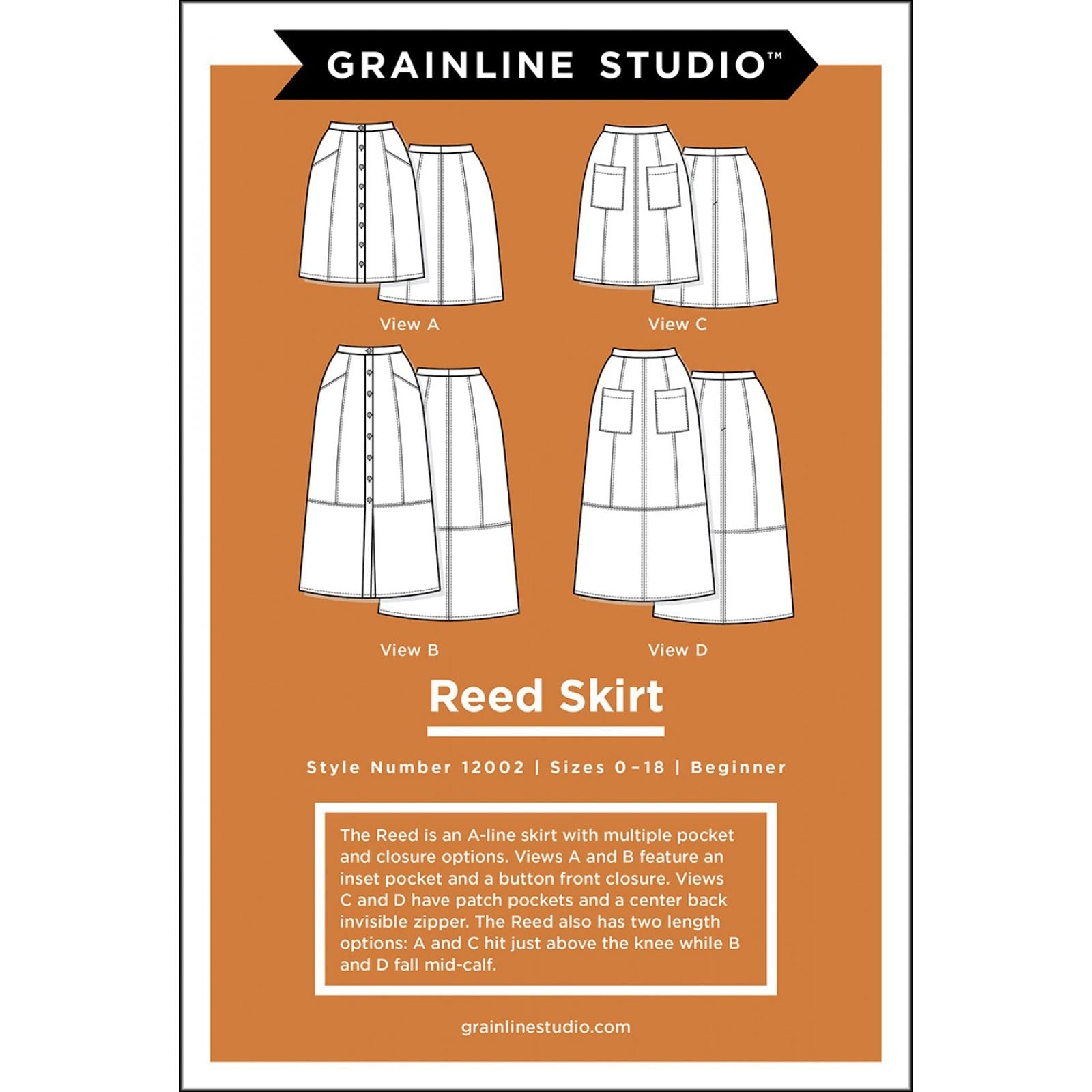 Reed Skirt  a Grainline Studio Sewing Pattern