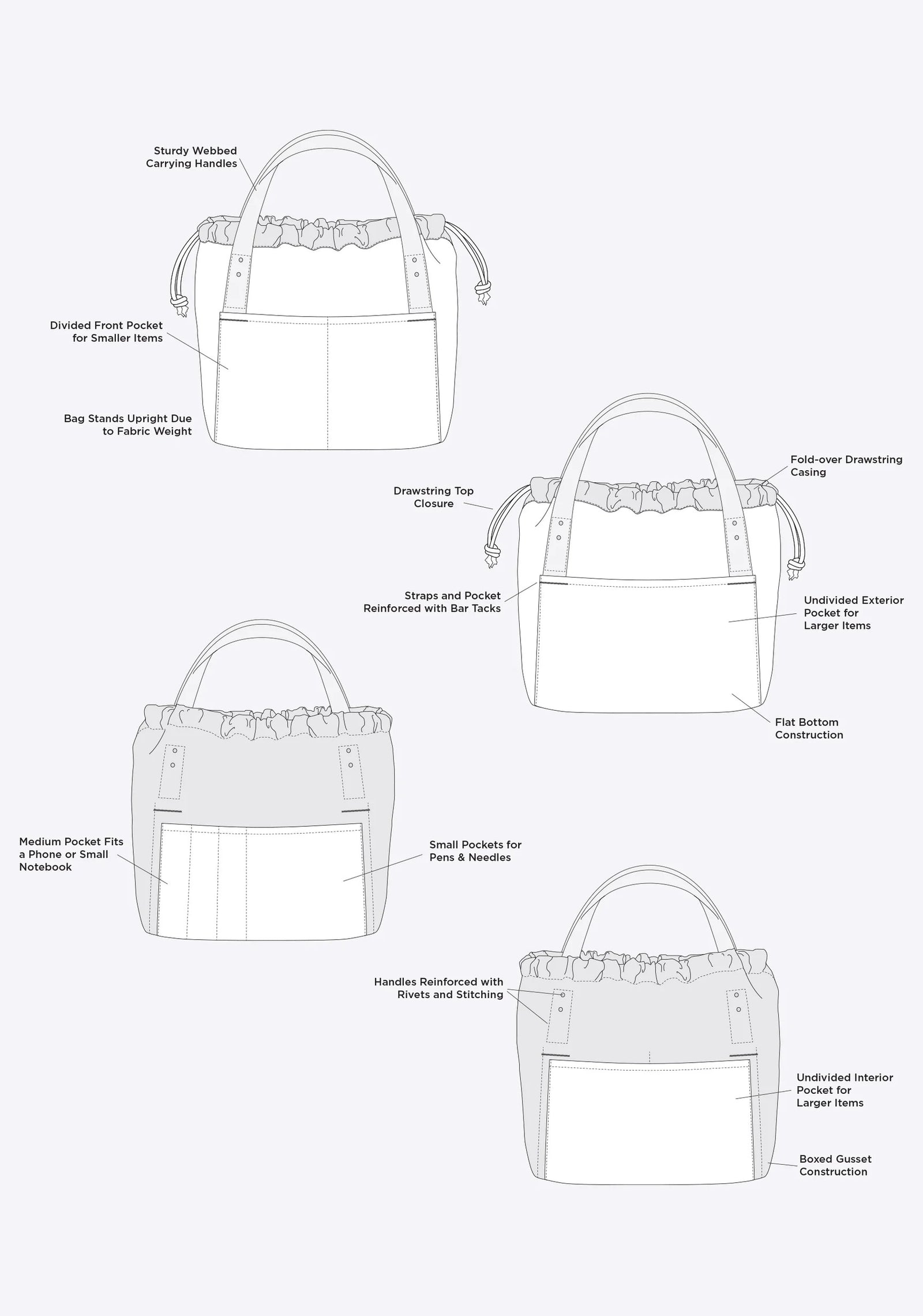 Town Bag  a Grainline Studio Sewing Pattern
