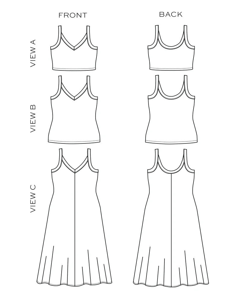 Zoey Tank & Dress a True Bias Sewing Pattern Northwest Yarns Zoey Tank & Dress a True Bias Sewing Pattern Northwest Yarns