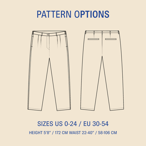 Cocoon Pants sewing pattern Wardrobe By Me