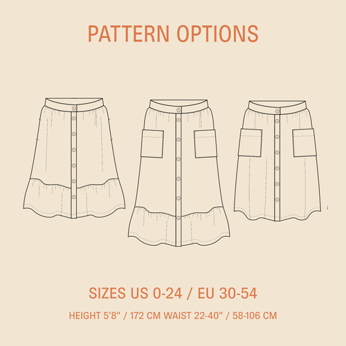 Front Button Skirt Pattern Wardrobe By Me