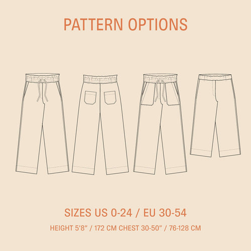 High Waist Pants Sewing Pattern Wardrobe By Me