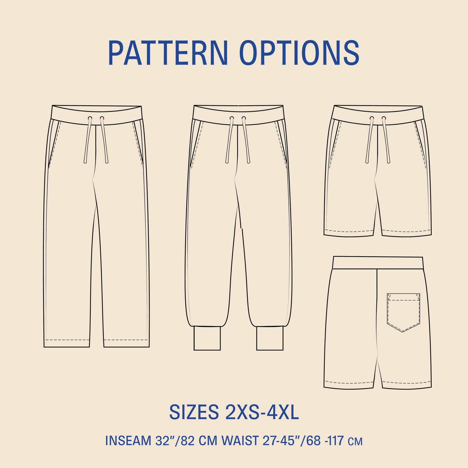 Sweatpants sewing pattern