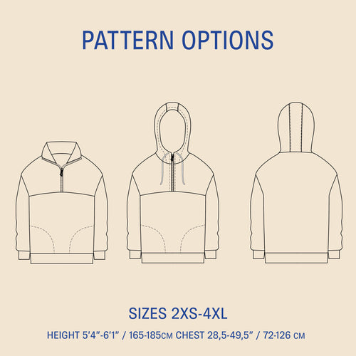 Zip Up Sweater sewing pattern