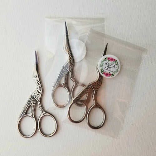 Stork Scissors Classic Jessica Long Embroidery