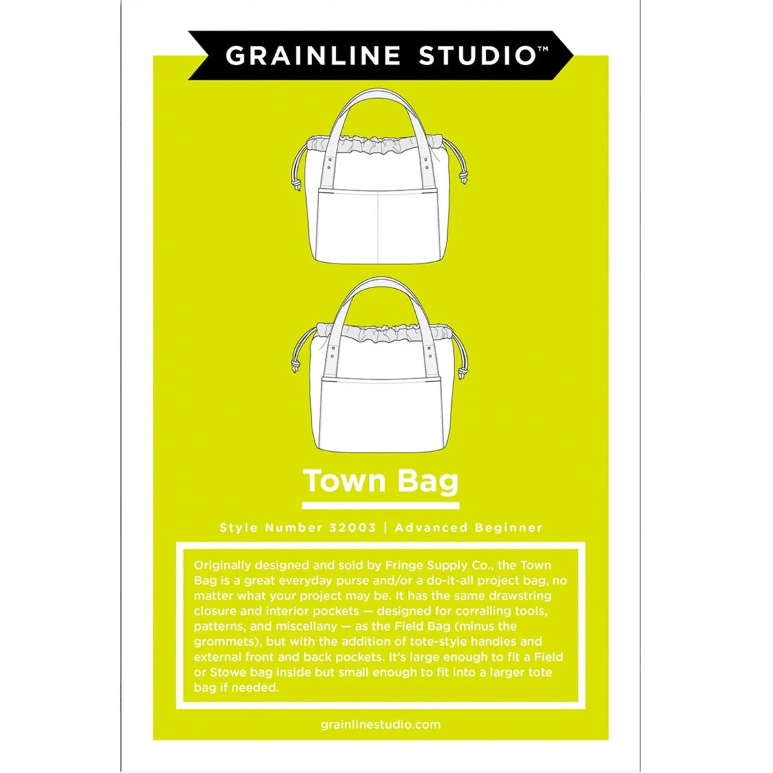 Town Bag  a Grainline Studio Sewing Pattern