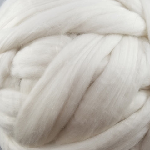 85% Indian Cashmere/15% Mulberry Silk Top - White 2oz