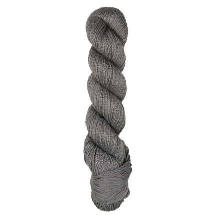 A  skein of sunflower seed (grey) Amano Ayni, baby alpaca and mulberry silk yarn