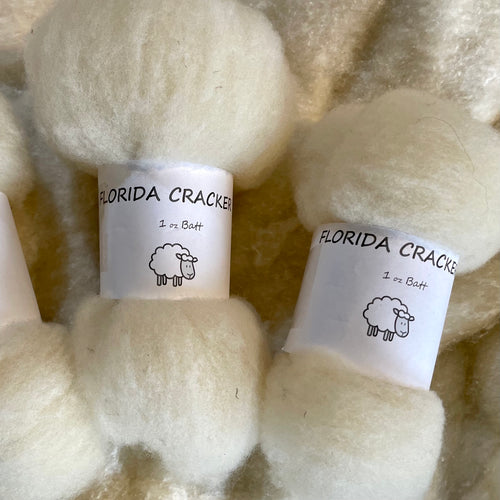Florida Cracker Wool Batt - 1oz