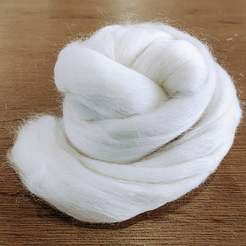 85% Indian Cashmere/15% Mulberry Silk Top - White 2oz