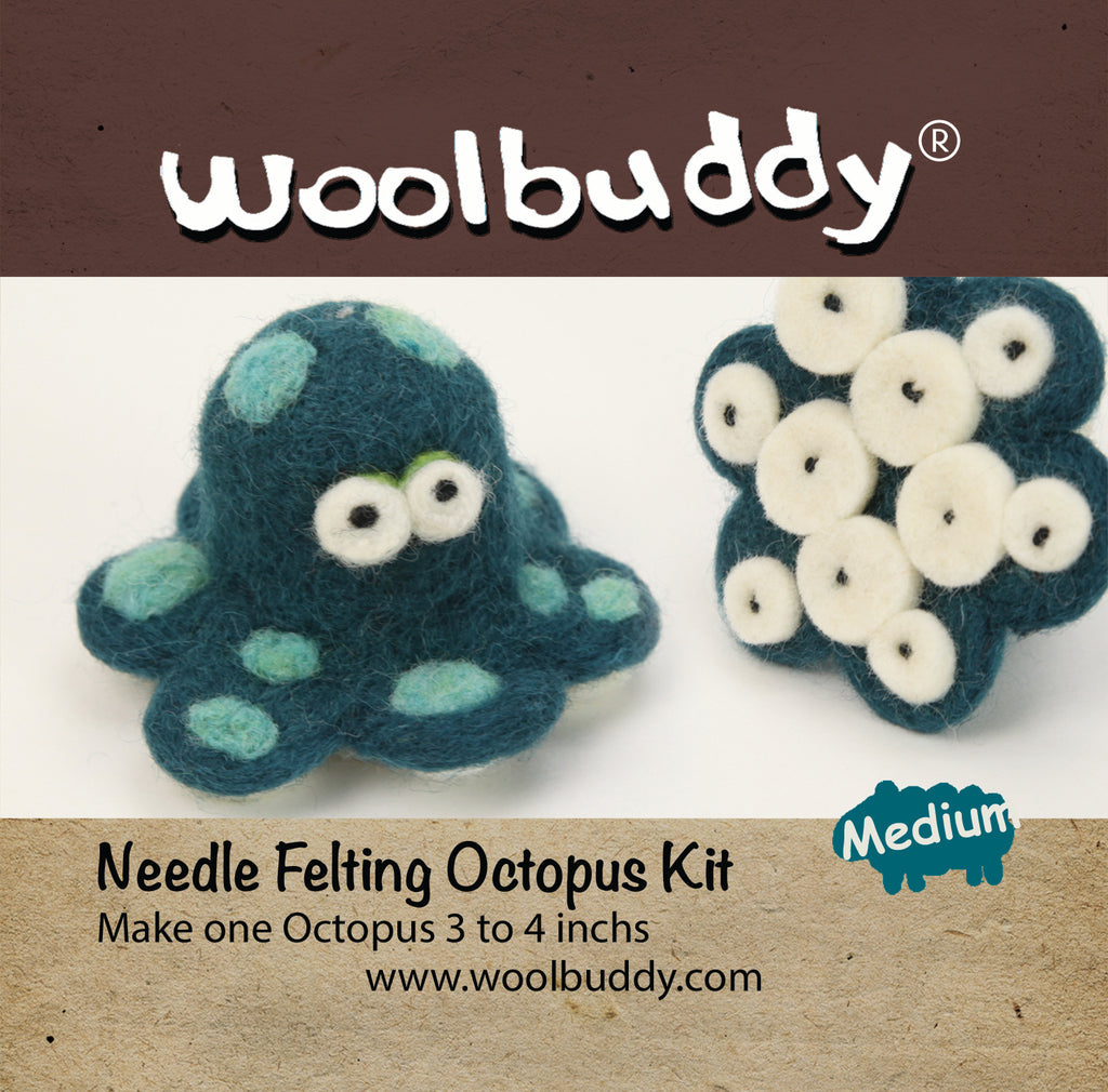 Woolbuddy Needle Felting Frog Kit