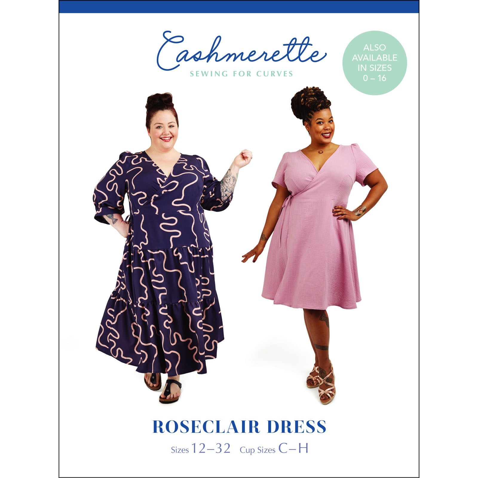 Roseclair Dress - Cashmerette Printed Pattern