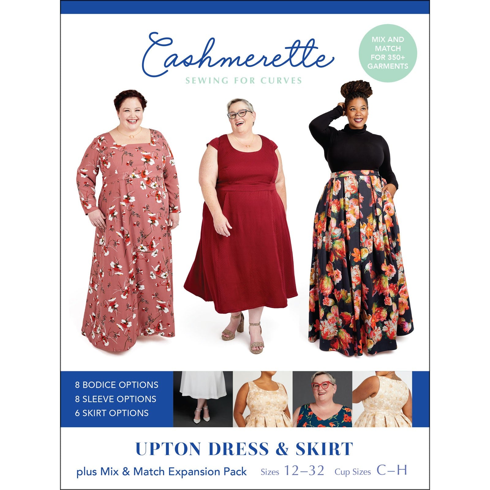 Upton Dress Cashmerette Printed Pattern- Mix & Match Expansion Pack
