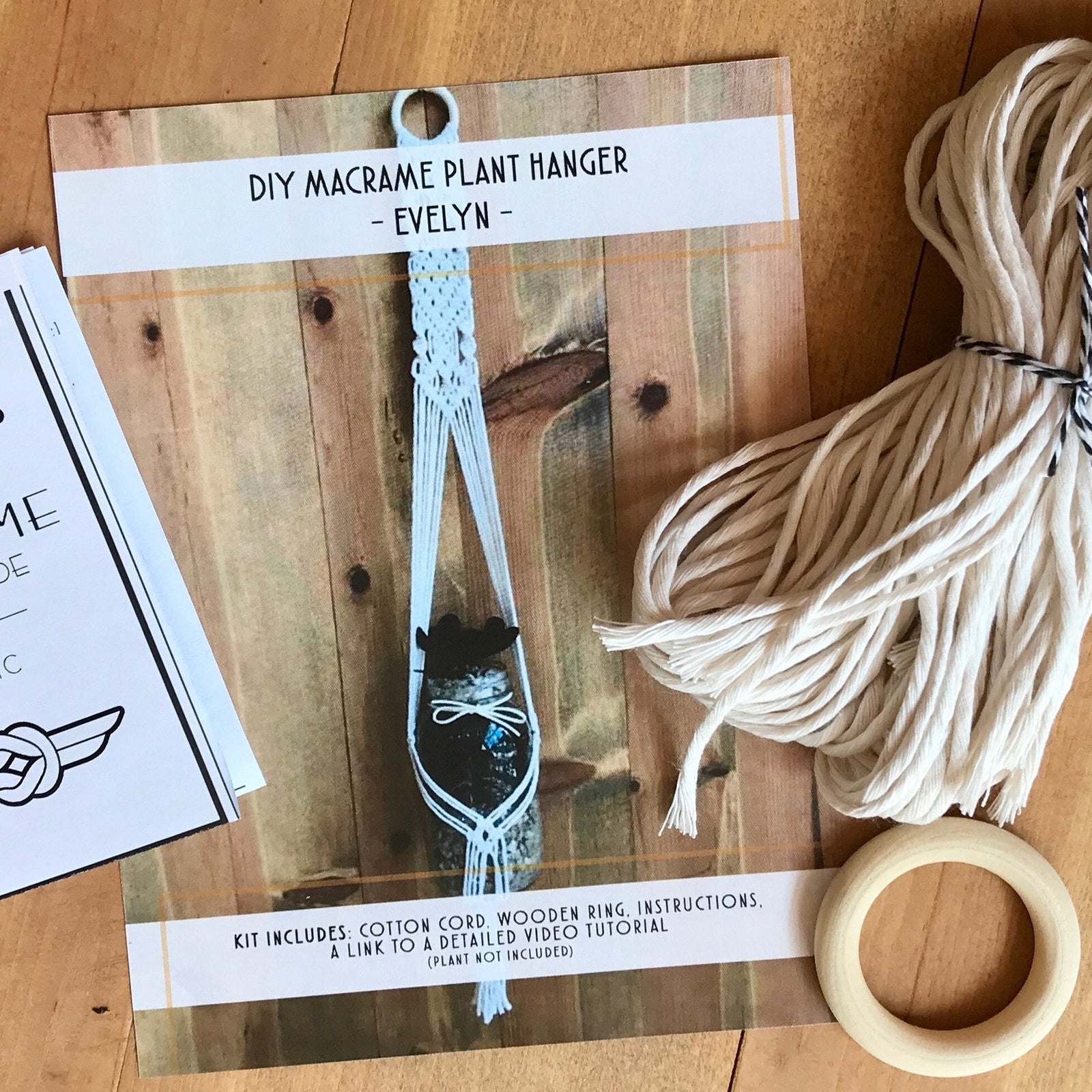DIY Macrame Plant Hanger Kit- The Evelyn