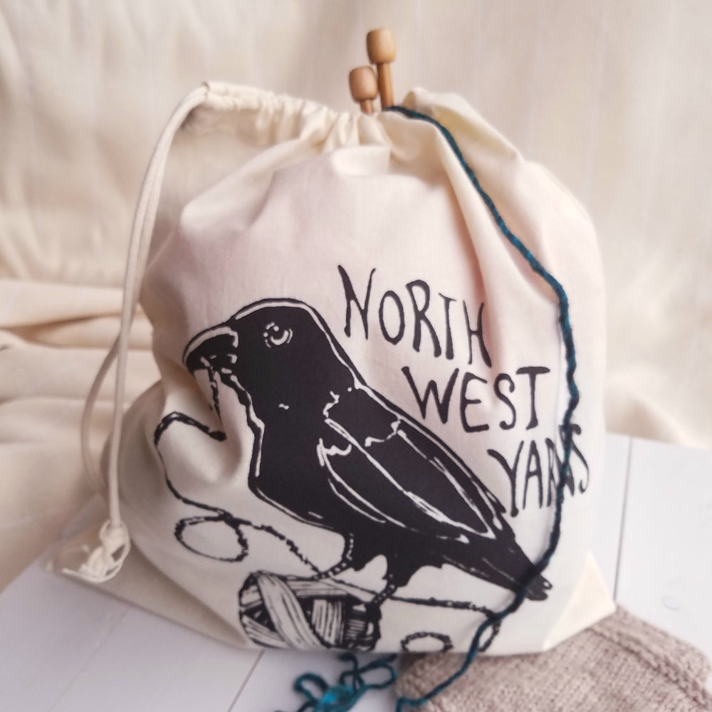 Northwest Yarns Silk-Screened Project Bag