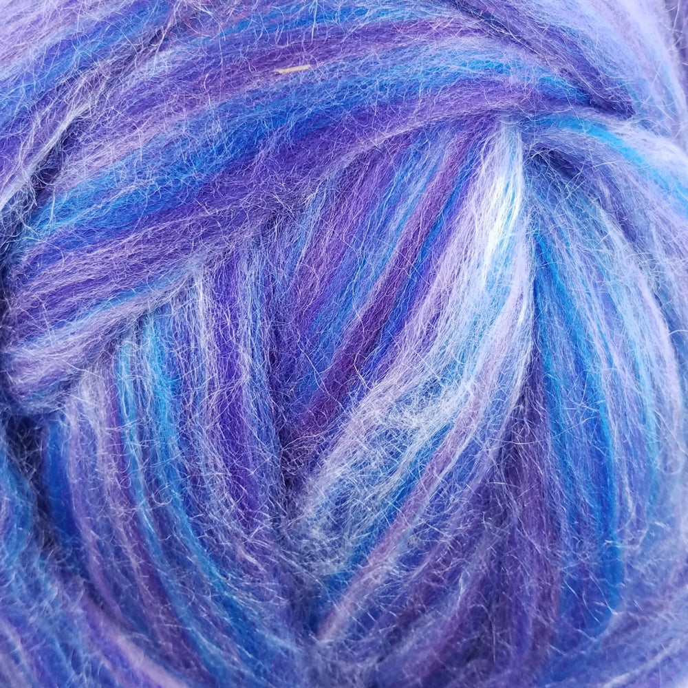 Constellation Range Roving (8 Ounces) | Tonal Blend of 70% Dyed Merino and  30% Fine Tussah Silk, 21 Micron