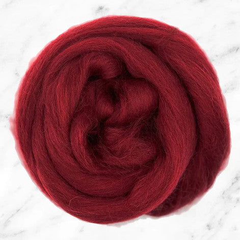 Red Corriedale Wool Roving (25g)